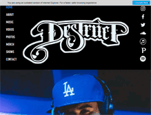 Tablet Screenshot of destructmusic.com
